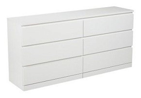 МАЛЬМ / VARMA Комод ИКЕА / IKEA 6D, 160x78x40, пигмент, белый