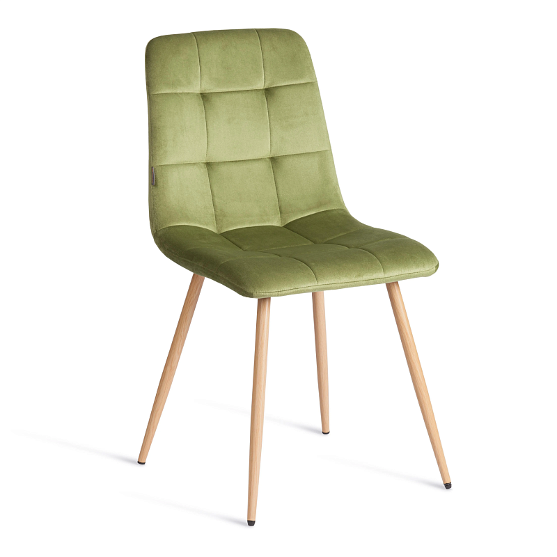 Стул CHILLY (mod. JSC-220), Велюр/металл, 44,5х52,5х88 см, Green (зеленый) HLR54 / натуральный