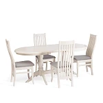 Стол COPPOLA, бук, мдф, 140+40x80x77см, Ivory white | изображение 9