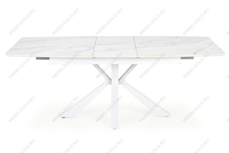 Стол обеденный Halmar VIVALDI 160 раскладной (белый мрамор/белый) | изображение 4