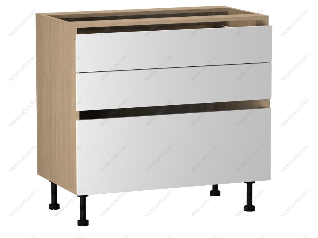 Стол с ящиками СЯ-90, Женева (900*520*870) Дуб Палермо/Белый матовый, 22422