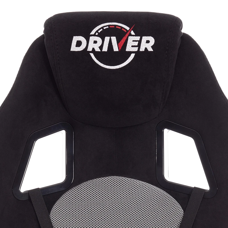 Кресло DRIVER (22), флок/ткань, черный/серый, 35/TW-12 | изображение 7