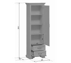 Шкаф Стилиус REG1D2S (Орех донской)