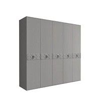 Шкаф 5-ти дв. Bogemia Farfalle (Серый/Хром) БМШ2/5(Fa)