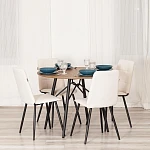 Стул обеденный Asti, TREND, велюр, молочный/черный, 4, 50х55х93 | изображение 9