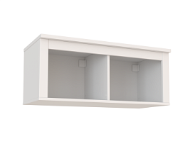 САГА полка навесная 2 секции белая