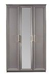 Шкаф Мокко 3-дверный с зеркалом серый камень | изображение 1