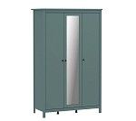 САГА шкаф 3 двери с зеркалом темно-бирюзовый | изображение 3